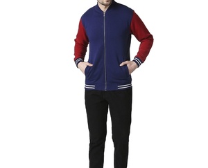 ผู้ผลิตเสื้อแจ็คเก็ตวาร์ซิตี้ผู้ชายขายส่ง รับสกรีนโลโก้ เสื้อแจ็คเก็ตเลตเตอร์แมน สไตล์สตรีทแวร์ ขายส่งคุณภาพสูง - Product Image 2