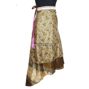 <b>Skirts</b> Vintage Style Silk <b>Wrap</b> Indian Magic Silk <b>Wrap</b> <b>Skirt</b> new Women Fashion Plus Size Sexy <b>Wrap</b> <b>Skirt</b> Indian Print - Product Image 4