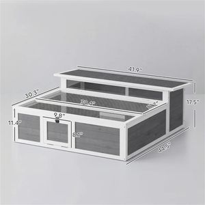 บ้านเต่าไม้สีเทาเข้ม ดีไซน์สวยงาม สำหรับสัตว์เลี้ยง - Product Image 6