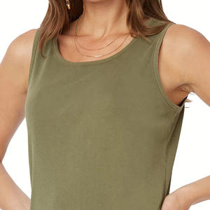 Débardeur côtelé en coton uni pour femme, idéal pour le sport et les loisirs, vêtement de sport sans manches sexy pour l'été - Product Image 2