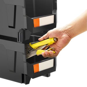 Set di 6 Contenitori Impilabili in Plastica 14,8 X 8,5 X 7,1 Pollici per Organizzazione e Stoccaggio nell'Armadio - Product Image 3