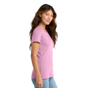 Camiseta de Mujer Ajustada de Algodón Suave de Manga Corta con Cuello Redondo, Venta Caliente, Logotipo Personalizado, OEM, Proveedor Mayorista de Ropa, Fábrica - Product Image 2