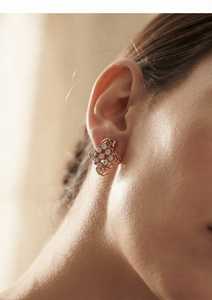 Pendientes de Oro Rosa con Diamantes Cultivados en Laboratorio, Corte Redondo, Chapados en Oro Étnico de 9K, Oro Sólido, Unisex, Regalo para Bodas y Fiestas - Product Image 4