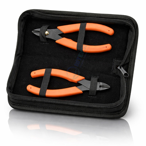 Pince coupante professionnelle 2 pièces, 12 AWG, en acier inoxydable, coupe-fil robuste, poignée antidérapante noire pour travaux électriques - Product Image 1