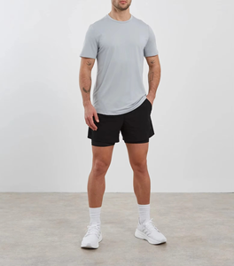 Camiseta de algodón personalizada al por mayor, de 240 gramos, holgada, recta, con logotipo personalizado, informal, para hombre. - Product Image 2