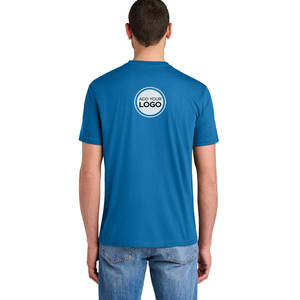 T-shirt personnalisé en tri-mélange avec impression sérigraphique à l'encre à base d'eau, style vintage chiné uni, vente en gros - Product Image 1