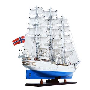Christian Radich Wooden Sailing Ship Model Fully Assembled Nautical Decor for Home Office or Maritime Gift Display - Product Image 3