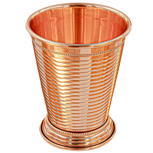 แก้วคอปเปอร์มิ้นท์จูลเพล ดีไซน์ขอบลูกปัดแบบคลาสสิก สำหรับค็อกเทล ปาร์ตี้ งานอีเว้นท์ อุปกรณ์บาร์ เครื่องดื่มเบียร์ แก้วจูลเพล - Product Image 1