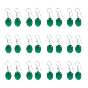 Pendientes de Plata de Ley con Incrustaciones de Ónix Verde, Diseño Indio, Elegantes y Modernos, de Alta Calidad para Mujer - Product Image 1