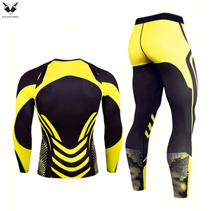 Men Fitness Compression Clothing, Including A Stretchy, Quick-Dry Long-Sleeve Crew Neck Shirt And Long Pants - Product Image 2