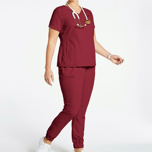Uniformes Médicos Profesionales Higiénicos, Conjuntos de Uniformes Quirúrgicos de Algodón y Poliéster, Trajes Quirúrgicos Elásticos para Movimiento Libre, Servicio OEM - Product Image 5