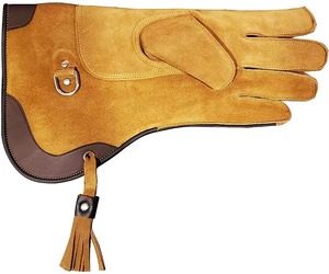Gants de fauconnerie en daim imperméables avec poignées pour la chasse en extérieur et la capture d'animaux – Personnalisables - Product Image 3