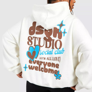 Sweat à capuche tissé ample pour femme, col montant, mélange de coton, pull décontracté, streetwear d'extérieur, vêtement chaud d'hiver - Product Image 4