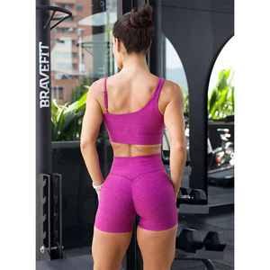 Soutien-gorge croisé à dos nu, extensible et offrant un maintien 4 directions, avec décolleté en V croisé à l'avant, grande taille, écologique et respirant, pour femmes, fitness et sport - Product Image 3