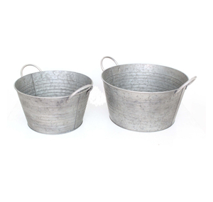 Rustic Metal Beverage Ice Bucket for <b>Barbecue</b> Parties Weddings and Home Gatherings - Product Image 2