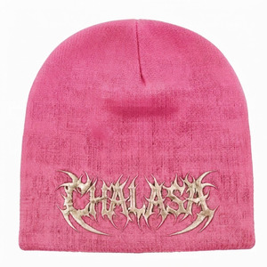 Wholesale Korean Style 3D Embroidery Jacquard Knit Casual 100% <b>Wool</b> <b>Beanie</b> Warm Unisex - Product Image 6
