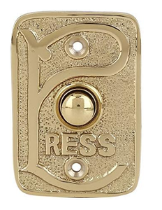 ตัวเชื่อมต่อปุ่มกดประตูแบบกระดิ่งทองเหลือง รูปทรงแบน สีตามสั่ง สำหรับงานก่อสร้าง บรรจุภัณฑ์กล่องกระดาษ - Product Image 1