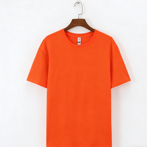 T-shirt en coton uni vert pour homme, manches courtes, col rond, coupe classique, couleur unie, jersey tricoté - Product Image 2