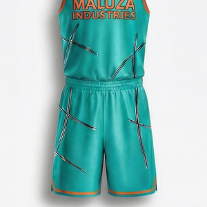 Ensemble de maillots de basketball de rue personnalisés MALUZA Industries, maille respirante, sublimation, grande taille, été, qualité supérieure - Product Image 2