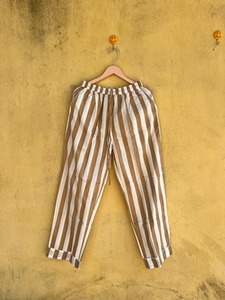 <b>Women</b> Striped Cotton Pajama Set <b>Long</b> Sleeve Turn-Down Collar Drawstring <b>Shorts</b> Casual Summer Sleepwear Woven Full Length Soft - Product Image 2