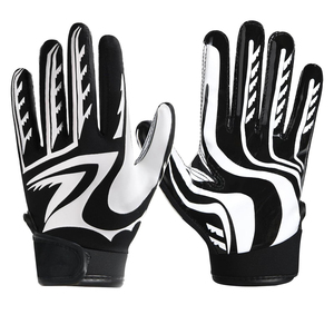 Gants de football américain personnalisables en gros pour OEM – Durables, classiques, anti-rétrécissement, antidérapants, design moderne en polyester - Product Image 5