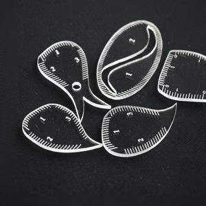 Plantillas Profesionales de Acrílico Transparente para Mapeo de Cejas con Marcas de Medición para Diseño de Cejas, Herramienta de Microblading para Salón - Product Image 1