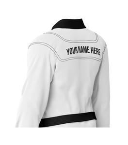 ชุดยิวยิตสูผ้าฝ้ายน้ำหนักเบาใส่สบาย โลโก้ด้านหน้า ดีไซน์สวย ราคาถูก เหมาะสำหรับทุกเพศ ชุดศิลปะการต่อสู้ ยิวยิตสู คิโมโน - Product Image 5