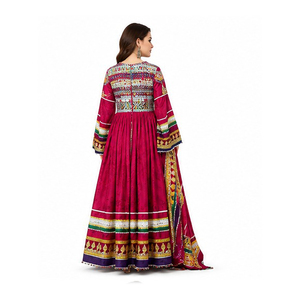 Vestido afgano kuchi de algodón para mujer, largo hasta el suelo, bordado, holgado, para todas las estaciones, ropa étnica para bodas, vestido afgano kuchi - Product Image 2