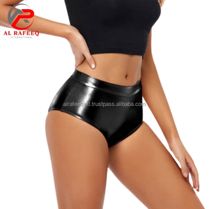 Shorts taille haute en cuir verni pour femmes, pour rave, festival, soirée - Product Image 5