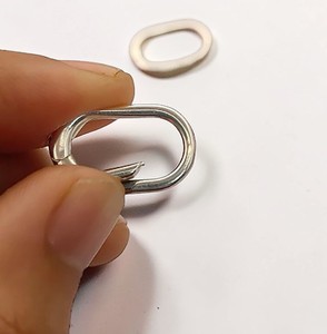 Gold Plated Brass Carabiner 20x12 MM Clasp <b>Snap</b> <b>Hook</b> Connector for Making DIY Jewelry - Product Image 4