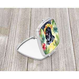 Schnauzer géant Luau Miroir de maquillage compact et pliant à main Miroir décoratif de voyage portable Cadeau pour femmes filles Format de poche - Product Image 2