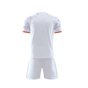Custom Men's Soccer Jersey Set Red <b>White</b> Striped V-Neck Short Sleeve Moisture Wicking Polyester Uniform Kit All Seasons - Product Image 3
