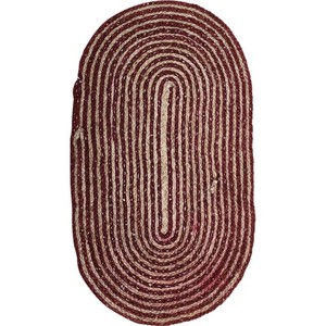 Hand-Woven Natural Jute Wool Runner Rug Farmhouse Braided Floor Mats for Living Area Woven Wall-to-Wall Carpets & Rugs Sets - Product Image 1