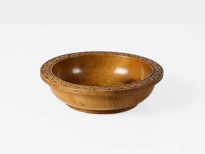 Tazón de madera hecho a mano con borde tallado, diseño tradicional chino para servir comida al precio más bajo por AALIYAN IMPEX - Product Image 1