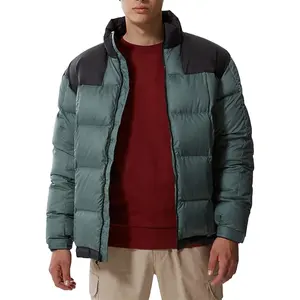 Veste d'extérieur d'hiver personnalisée pour hommes, OEM, blouson gonflant imperméable en polyester 300D oxford