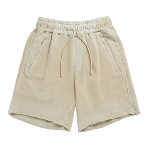 Shorts Bermuda pour Hommes en Coton Uni Respirant à Taille Mi-Haute, Tricoté 260g, avec Poches et Taille Élastique, Idéal pour la Course à Pied - Product Image 1