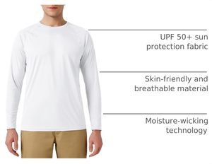 Chemise de pêche à manches longues pour homme, protection UV UPF 50, polyester, pour la randonnée, la course à pied, la natation, logo personnalisé - Product Image 6