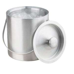 Stainless Steel Ice Bucket Round Minimalist Design Rust Resistant Party Cooler With <b>Lid</b> ice Bucket - Product Image 1