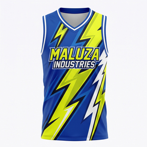 MALUZA INDUSTRIES Vente en gros d'usine Maillots de basket-ball d'équipe Maluza par sublimation Séchage rapide Respirant Anti-humidité Réversible - Product Image 1