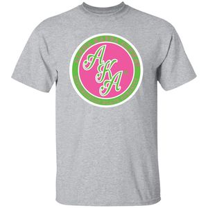 Camiseta Gráfica Bordada Personalizada en Gris Jaspeado para Mujer, Manga Corta, Cuello Redondo, Informal, con Diseño Bordado Circular - Product Image 1