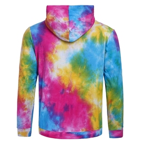เสื้อฮู้ดดี้แฟชั่นทรงหลวมพิมพ์ลายดิจิตอลสีรุ้งตามสั่ง ผลิตจากโพลีเอสเตอร์ 100% แห้งเร็ว เหมาะสำหรับฤดูใบไม้ร่วง ขายส่ง - Product Image 3
