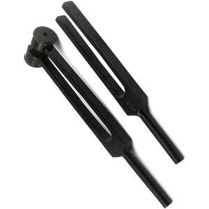 Diapason médical pour test du système nerveux, entièrement noir, choix 128 Hz ou 512 Hz, instrument de diagnostic neurologique - Product Image 3