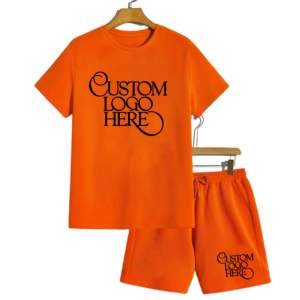 Ensemble décontracté surdimensionné personnalisé short et t-shirt pour homme – Collection été 2026 – 100 % coton – T-shirts et shorts tendance – Ensemble 2 pièces pour homme - Product Image 3