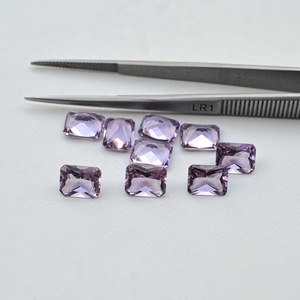 6x8mm naturel rose améthyste octogone princesse coupe pierre de haute qualité Rose De France améthyste pierres précieuses à facettes du fabricant - Product Image 2