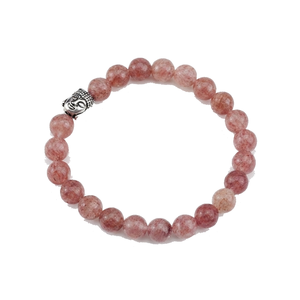 High Quality Strawberry quartz Beads Buddha <b>Bracelet</b> Romantic Gift Fashion Charm Jewelry for Men Women Energy Meditation - Product Image 5