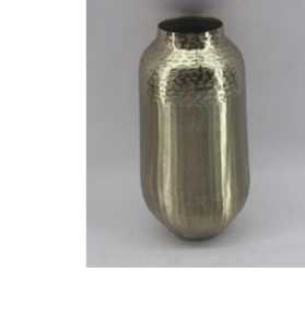 Jarrón de Metal Dorado de Latón Martillado Hecho a Mano, Alto, para Mesa, Diseño Moderno, Decoración de Lujo para Hogar, Hotel, Sala de Estar - Product Image 1