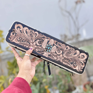 กระเป๋าหนังแท้ทำมือ ทนความร้อน สำหรับใส่เครื่องมือจัดแต่งทรงผม พร้อมช่องเก็บอุปกรณ์อย่างสมบูรณ์แบบ - Product Image 1