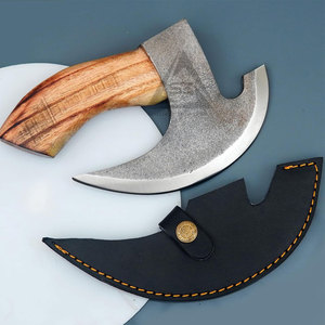 Professional High Quality Stainless Steel Blade Wood <b>Handle</b> Pizza Cutting <b>Axe</b> Wholesale - Product Image 4