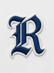 Parche Bordado Personalizado de Alta Calidad con la Letra R Azul, Aplique de Alfabeto Cosido para Accesorios de Ropa - Product Image 5