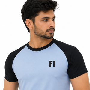 T-shirts de performance raglan personnalisés pour hommes, séchage rapide, respirants, pour le sport, fournisseur d'activewear à marque privée - Product Image 3